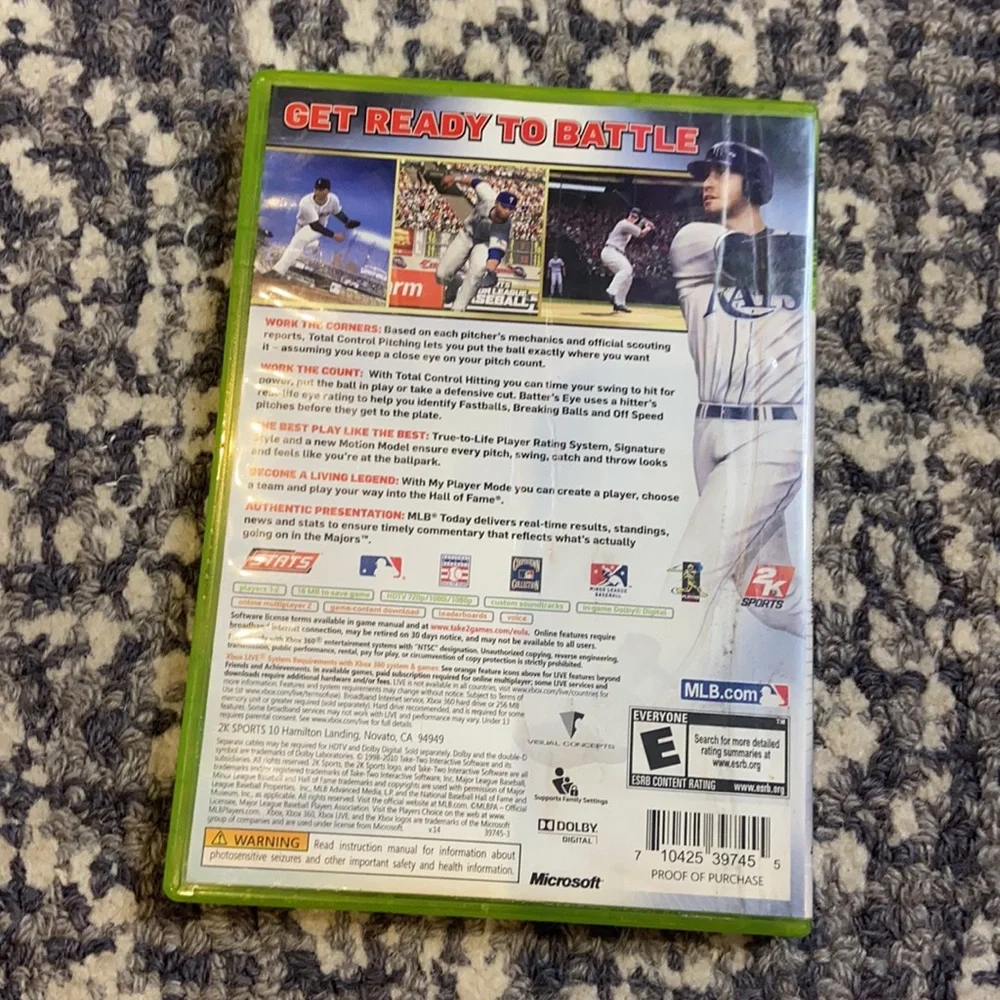 XBox 360 2K Sports Major League Baseball 2k10 Tenth Anniversary